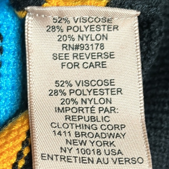 Super Cute Philosophy Multi-color  Striped Sweater NWT,  S/P,  Washable - Picture 7 of 7